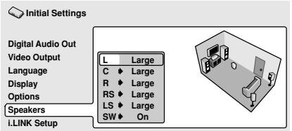 PIONEER DV 757 Al - Actionnez le joystick pour déplacer le curseur vers le haut/bas et selectionner ainsi un haut-parleur. - 1