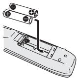 PIONEER DV 757 Al - Installation des piles dans la télécommande - 2