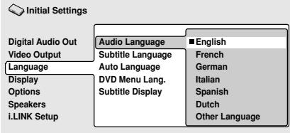 PIONEER DV 757 Al - Audio Language (langue des dialogues) - 1