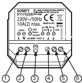 SOMFY 4241401 - DESCRIPTION DU RÉCEPTEUR RADIO BIDIRECTIONNEL - 1