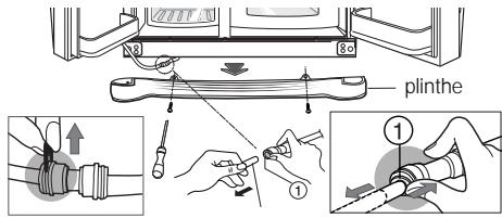 LG-GOLDSTAR GC-P207TLQAC - Si l'ouverture de la porte est trop étroite, vous pouvez oter la porte du réfrigérateur et faire passer celui-ci latéralement. - 1