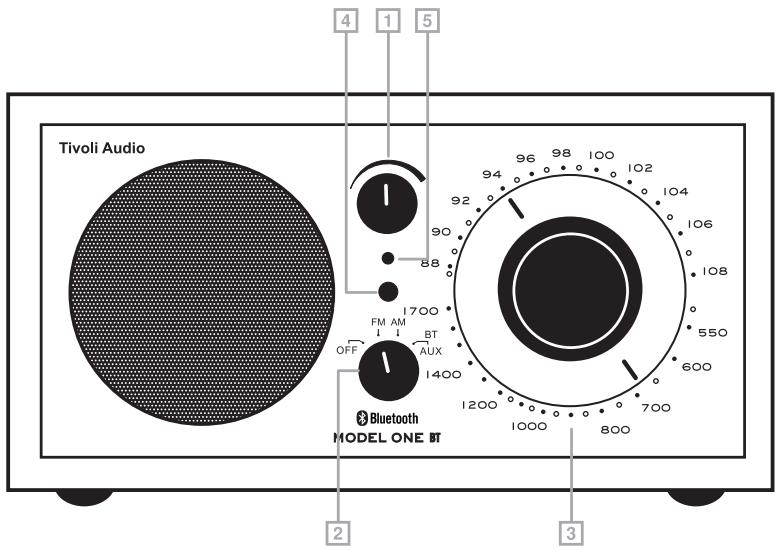 TIVOLI MODEL ONE BT WHITE - Guide Des Fonctions (Partie Avant) - 1