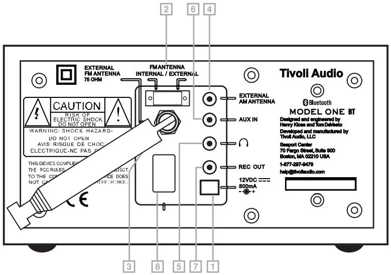 TIVOLI MODEL ONE BT WHITE - Guide Des Fonctions (Partie Arrière) - 1