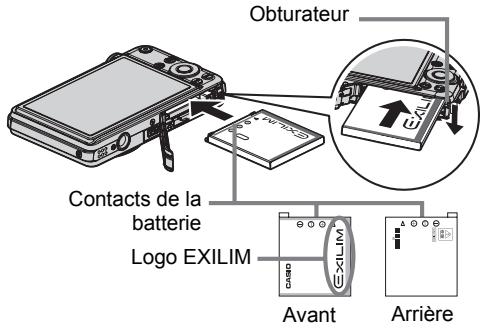CASIO EX-S12BKECD - Insérez la batterie. - 1