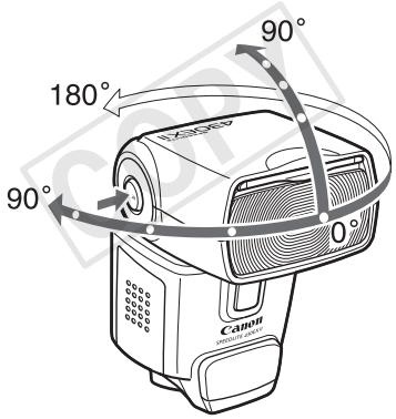 CANON FLASH SPEEDLIT 430XII - Réglage de l'inclinaison du flash - 1