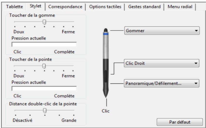 WACOM INTUOS PEN & TOUCH - RéGLAGE DU TOUCHER DE LA POINTE ET DU DOUBLE-CLIC - 1