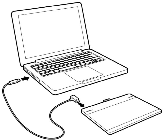 WACOM INTUOS PEN & TOUCH - CONNEXION DE L'INTUOS À VOTRE ORDINATEUR - 1