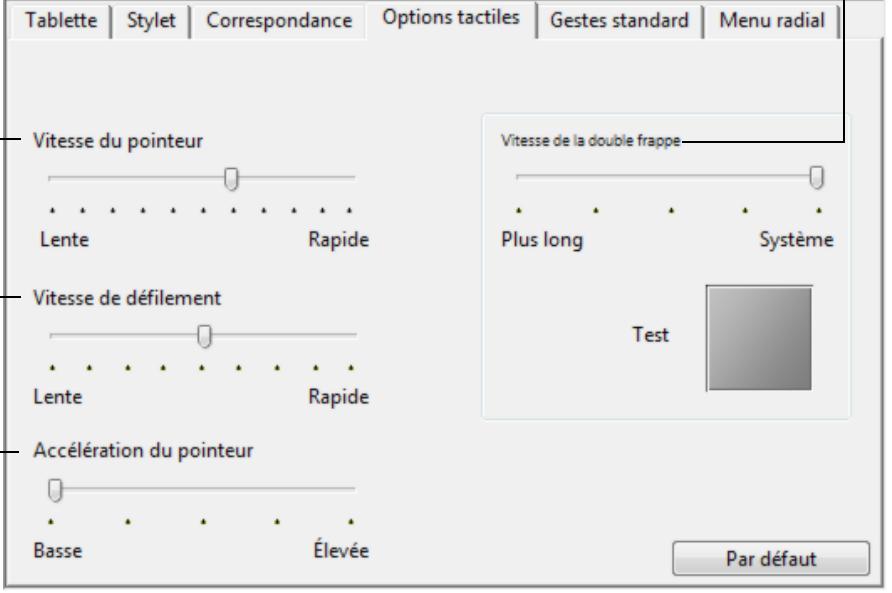 WACOM INTUOS PEN & TOUCH - RÉGLAGE DES OPTIONS TACTILES - 1