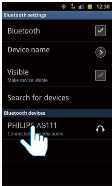 PHILIPS HPSON AS111/12 - Appuyez sur [PHILIPS AS111]. - 1