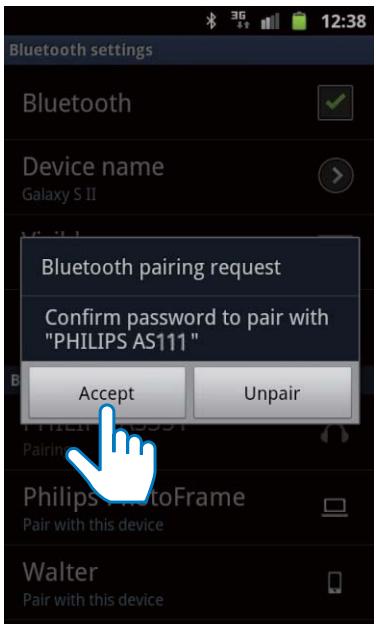 PHILIPS HPSON AS111/12 - Appuyez sur [PHILIPS AS111]. - 2