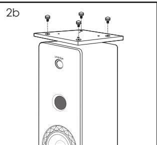 ELIPSON Prestige Facet 6B Wpair - 1b. Fixation du socle sur le caisson de basse (PFSUB8, PFSUB10) - 2