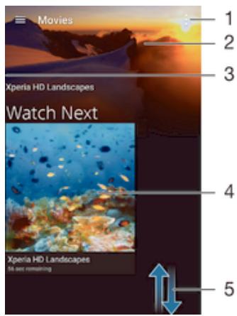 SONY XPERIA M4 AQUA DS BLC - Regarder des videos dans l'application Films - 1