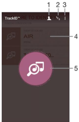 SONY XPERIA M4 AQUA DS BLC - Reconnaitre de la musique avec TrackID™ - 1