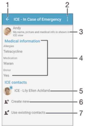 SONY XPERIA M4 AQUA DS BLC - Ajouter des informations Médicales et des numérios d'urgence - 1
