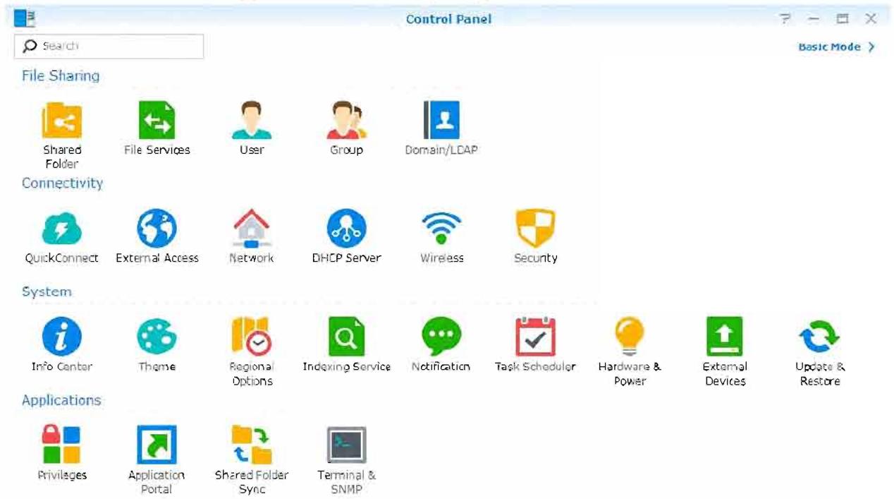 SYNOLOGY DS216i - Utilisation du Panneau de configuration - 1
