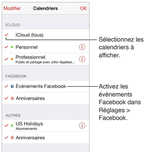 APPLE iPDTCH 16G OR - Utiliser plusieurs calendriers - 1