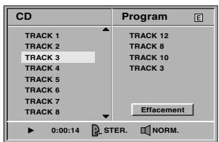 LG-GOLDSTAR DVD-5083 - Répétez l' étape 3 pour placer des plages supplémentaires dans la liste du programme. - 1