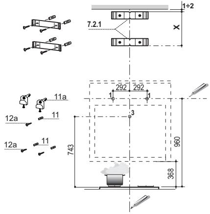 ROBLIN OMBRE/2 800 NOIR - Perçage du mur et fixation des équcherres - 1