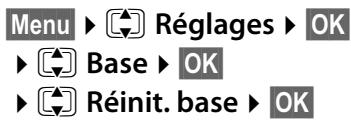 GIGASET E310 - Réinitialisation de la base via le menu - 1