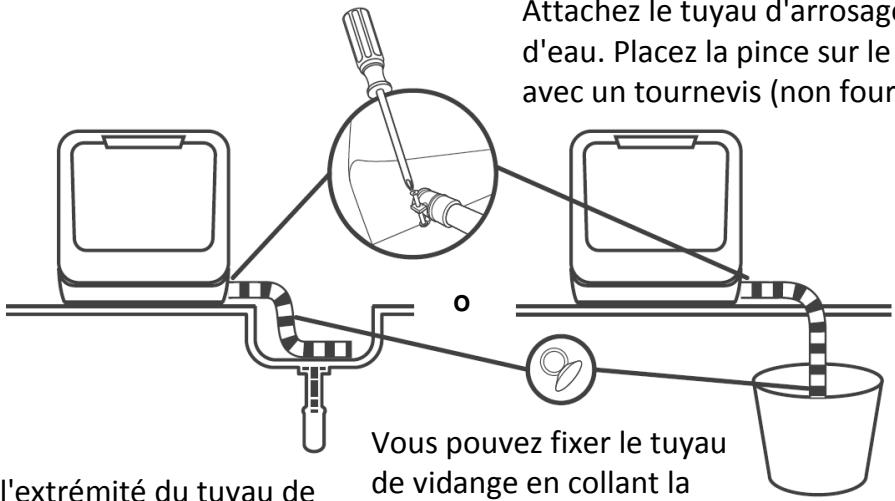 MOULINEX StudioFMI - Connexion des tuyaux de vidange - 1