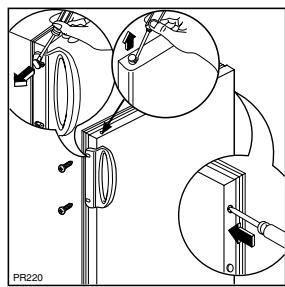 FAURE FRC2387AW - Pour changer le sens d'ouverture des portes - 4