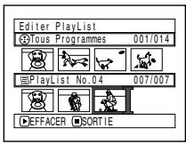 HITACHI DZ-MV730ME - SUPPRESSION DE SCÉNES AVEC LE SOUS-MENU D'ÉDITION (ÉDITER PLAYLIST) - 1