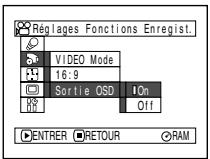 HITACHI DZ-MV730ME - RéGLAGE DE L'AFFICHAGE SUR ÉCRAN (SORTIE OSD) - 1