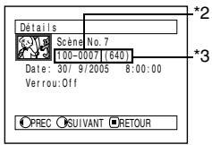 HITACHI DZ-MV730ME - AFFICHAGE DES INFORMATIONS PAR LE MENU (DETAILS) - 2