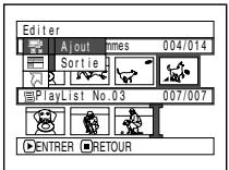 HITACHI DZ-MV730ME - AJOUT DE SCÉNES AVEC LE SOUS-MENU D'ÉDITION (EDITOR PLAYLIST) - 2