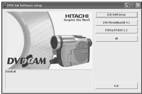 HITACHI DZ-MV730ME - AFFICHAGE DE L'ÉCRAN DE L'INSTALLATEUR - 1