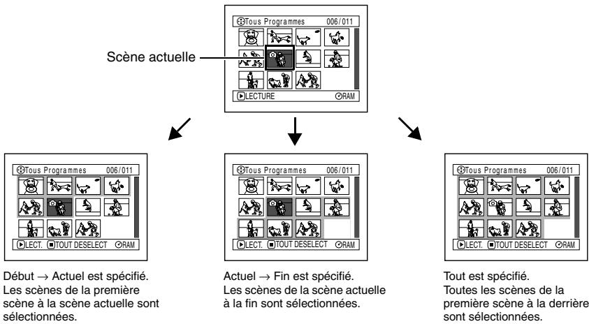 HITACHI DZ-MV730ME - SELECTION DE SCENES SUR L'ECRAN DE MENU (SELECTIONNER) - 2