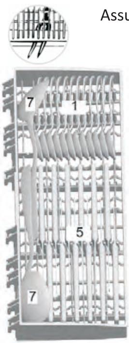 TECNOLEC LVT 47 SILVER - Chargement de l'étagère à couverts et du panier à couverts - 1