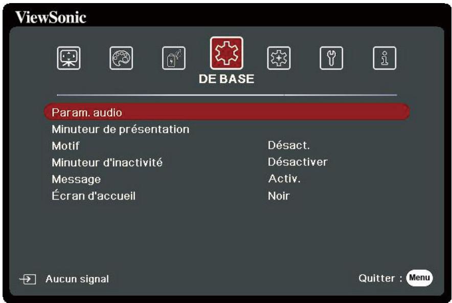 VIEWSONIC PX701-4K - Menu DE BASE - 1