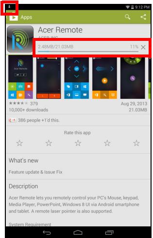ACER ICONIA A1-840FHD - Play Store - 2