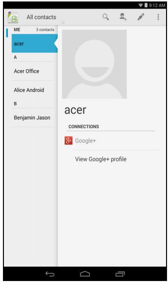 ACER ICONIA A1-840FHD - GÉRER LES PERSONNES ET LES CONTACTS - 1