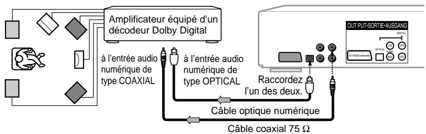 TOSHIBA SD 324 ES ARGENT - Branchement d'un amplificateur équipé d'un décodeur DTS - 1