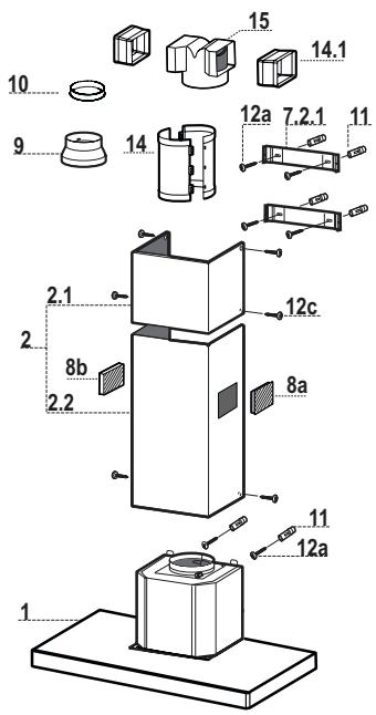 FALCON FALHDS120SC/INOX - Encombrement - 4