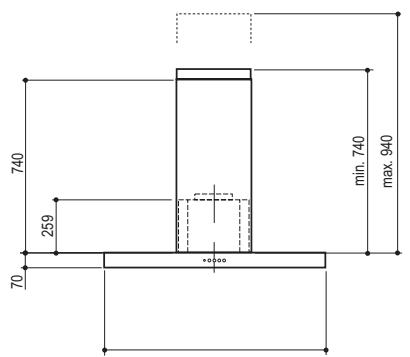 FALCON FALHDS120SC/INOX - Encombrement - 1
