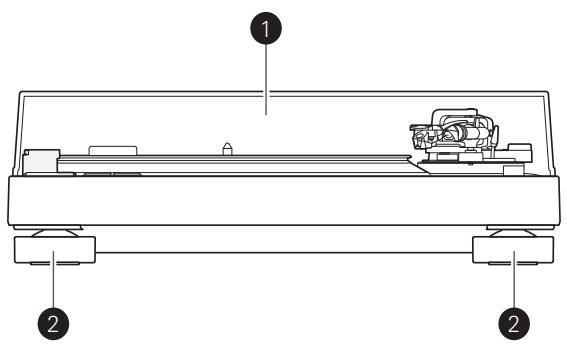 AUDIO TECHNICA URNTSUAT-LP120X-USBSV - Schéma de la vue de dessus - 2