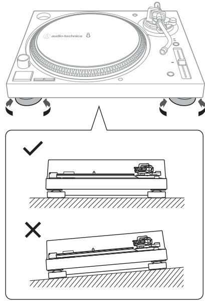 AUDIO TECHNICA URNTSUAT-LP120X-USBSV - Mettre la platine à niveau - 1