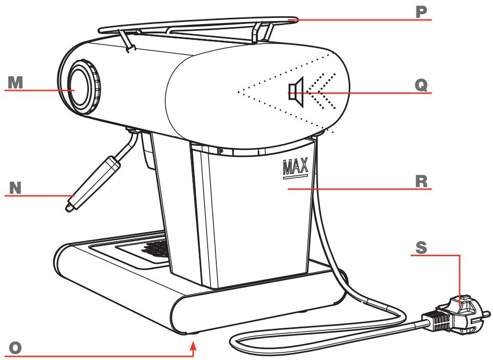 ILLY X1 IPSO NOIRE 6581 - pièces composant la machine - 2
