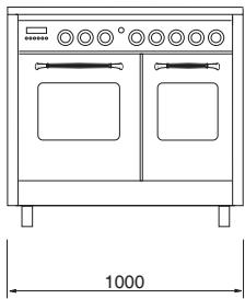 FRATELLI ONOFRI RC97DF B BLEU - DIMENSIONS D'ENCOMBREMENT (mod. 108) - 1