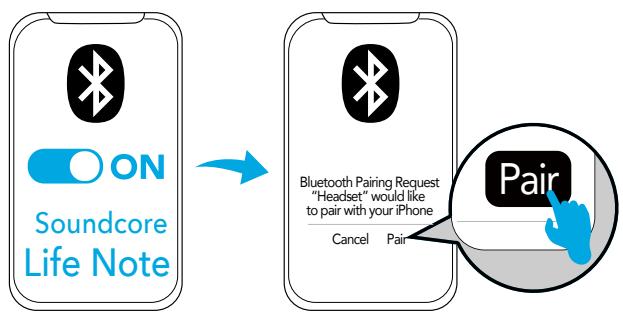 PAU AG aa atCasqueLIFE NOTE BLK TW - Couplage Bluetooth avec votre appareil - 2