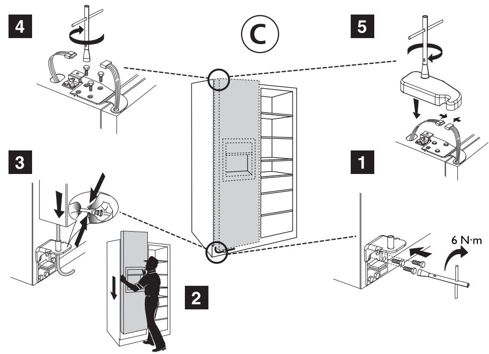 WHIRLPOOL WSE5521A+ - Alignment des portes - 5