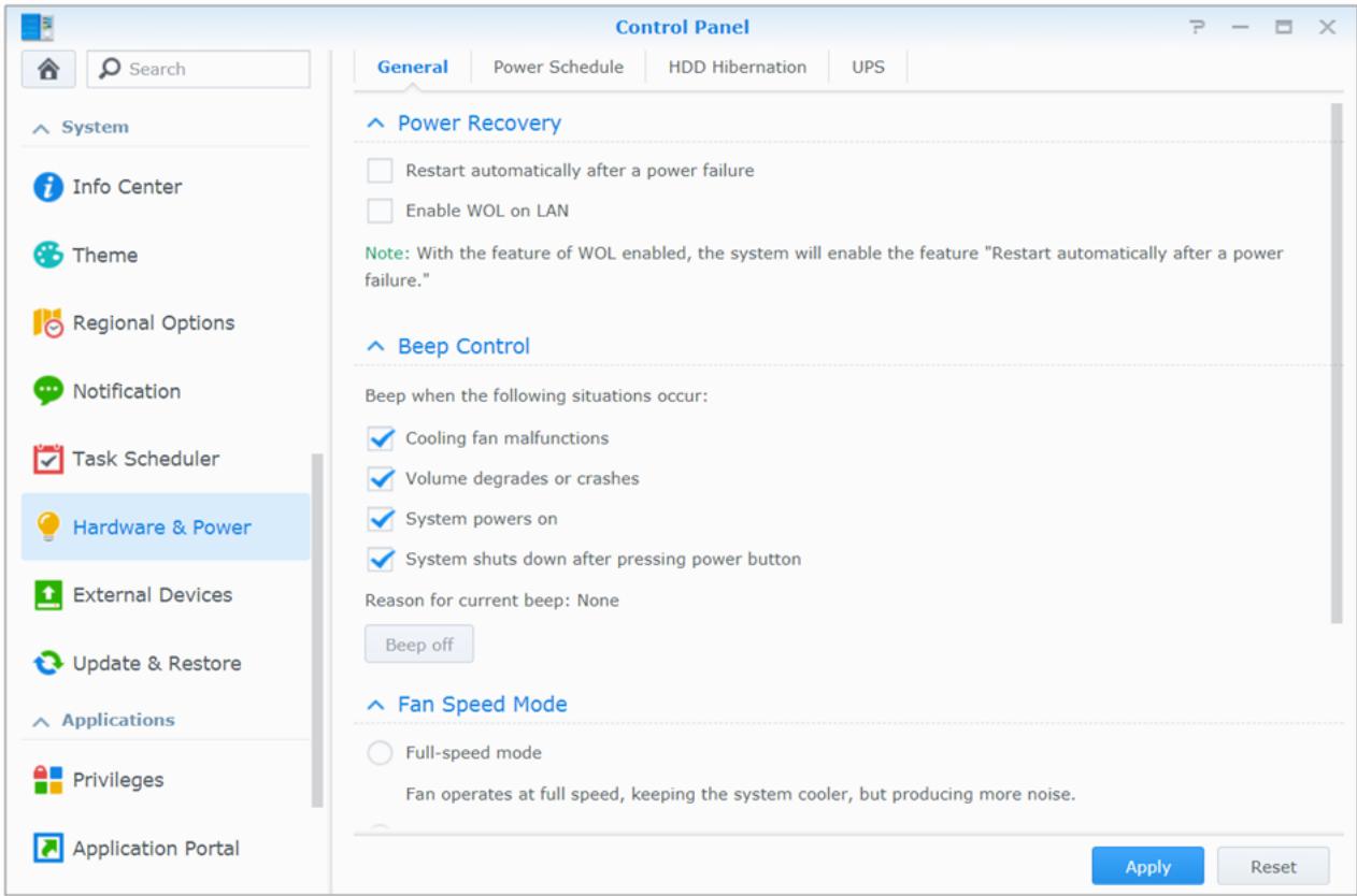 SYNOLOGY DS1618 - Utilisation des fonctionnalités d'économie d'énergie - 1