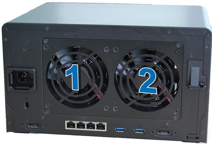 SYNOLOGY DS1618 - Pour remplacer le ventilateur du système : - 1