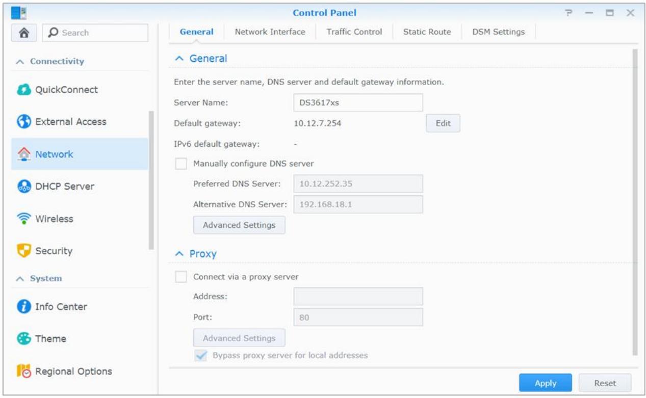 SYNOLOGY DS1618 - Modification des paramètres réseau - 1