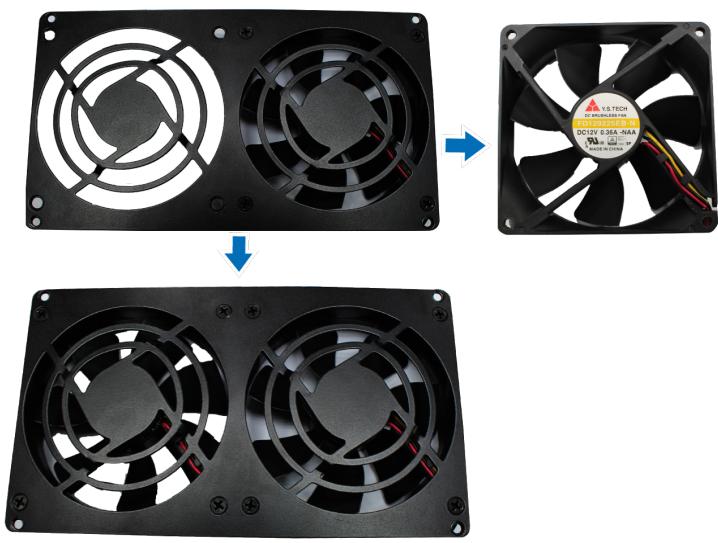 SYNOLOGY DS1618 - Pour remplacer le ventilateur du système : - 5