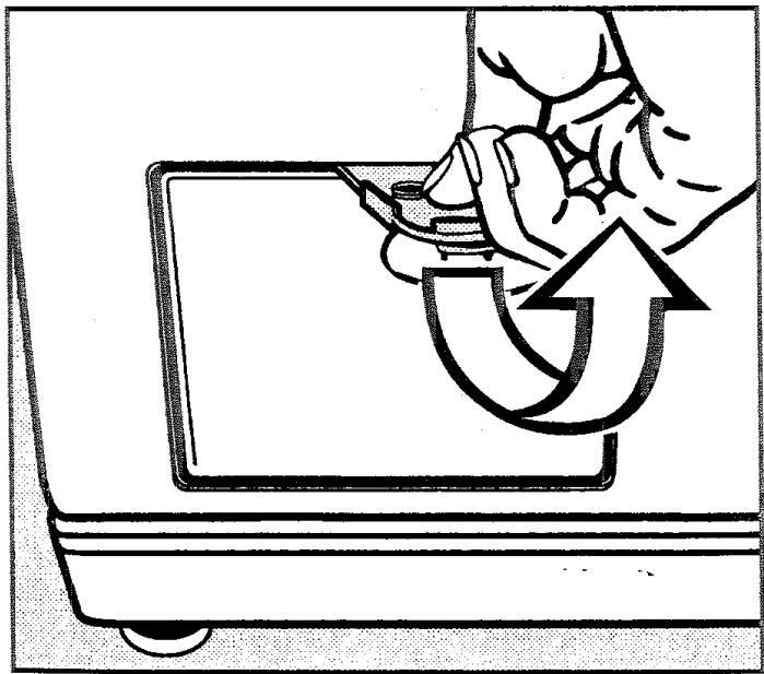 MIELE W2260 - Déverrouillage de porte manuel en cas de vidange obstruée et/ou de panne de courant - 2