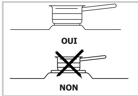 DE DIETRICH DTG 315 XL1 - Quels sont les recipients les plus adaptés sur la plaque électrique? - 1